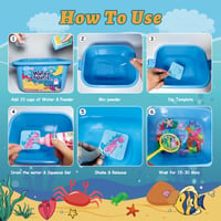 Set creativ ZLDHMA Aqua Gelz cu 50 de piese pentru copii, 100 ml, 20 de culori, gel magic 3D pentru apă, set de bricolaj, cadou pentru fete și băieți de 3 ani 4