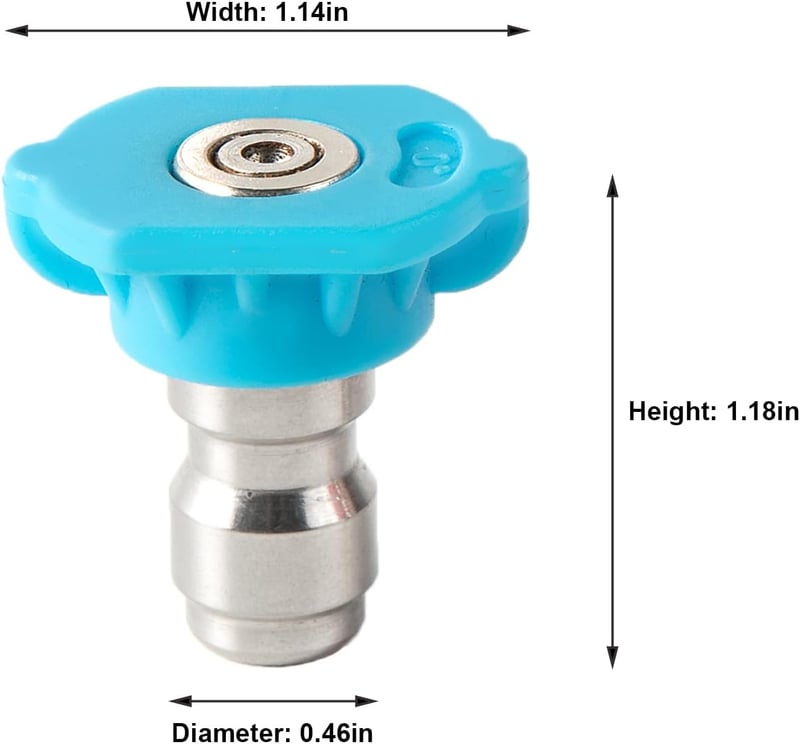 ZLKSKER Hosszú távú nagynyomású mosószer és öblítő fúvóka készlet, kék-piros, 4000 PSI, 1/4 NPT
