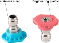ZLKSKER Hosszú távú nagynyomású mosószer és öblítő fúvóka készlet, kék-piros, 4000 PSI, 1/4 NPT 2