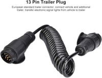 ZLXHDL 299cm Utánfutó Adapter 13-13 Pin Spirálkábel Sárgaréz Csatlakozó 6