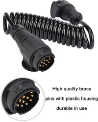 ZLXHDL 299cm Utánfutó Adapter 13-13 Pin Spirálkábel Sárgaréz Csatlakozó 5