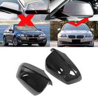 ZLXHDL 2db Tükörfedél F10 F11 Karbon Hatás ABS Fekete 2011-2013 8