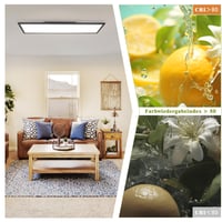 ZMH LED stropné svietidlo 120x30 cm stmievateľné, ploché, obdĺžnikové, čierne, 40W, denná biela, s diaľkovým ovládaním, do kancelárie, kuchyne, chodby, obývačky, spálne 4