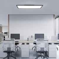 ZMH LED stropné svietidlo 120x30 cm stmievateľné, ploché, obdĺžnikové, čierne, 40W, denná biela, s diaľkovým ovládaním, do kancelárie, kuchyne, chodby, obývačky, spálne 6
