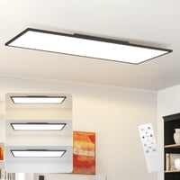 ZMH LED stropné svietidlo 120x30 cm stmievateľné, ploché, obdĺžnikové, čierne, 40W, denná biela, s diaľkovým ovládaním, do kancelárie, kuchyne, chodby, obývačky, spálne 1
