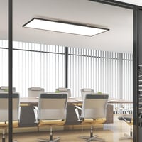 ZMH LED stropné svietidlo 120x30 cm stmievateľné, ploché, obdĺžnikové, čierne, 40W, denná biela, s diaľkovým ovládaním, do kancelárie, kuchyne, chodby, obývačky, spálne 8