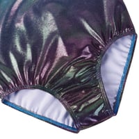 ZNYUNE Aqua Tricou de Gimnastică cu Paiete pentru Fete, Mânecă Lungă, Tulle, Model B285, Mărimea 5 ani 5