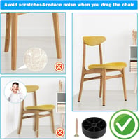 Zocipro 24 db bútor láb 33mm, csavarható bútor görgő, csúszásmentes szekrény láb 2