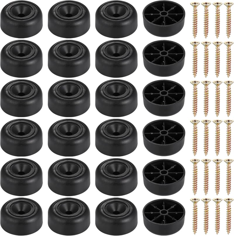 Zocipro 24 db bútor láb 33mm, csavarható bútor görgő, csúszásmentes szekrény láb