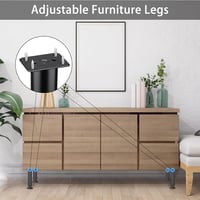 Zocipro 4 db állítható bútor láb 18-30 cm magasságú fém lábak csavarral 5