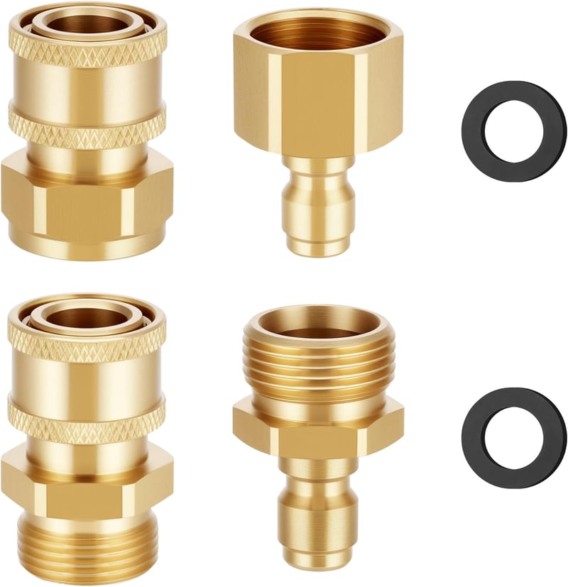 Zocipro 4 részes M22 nyomásmosó adapter készlet, gyorscsatlakozó, 5000 PSI