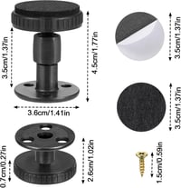 Zocipro Állítható Bútorláb Szett 4 db, 27-45 mm Magasság Állítható Fekete Láb 3M Ragasztóval Asztal Szekrény Bútor 3