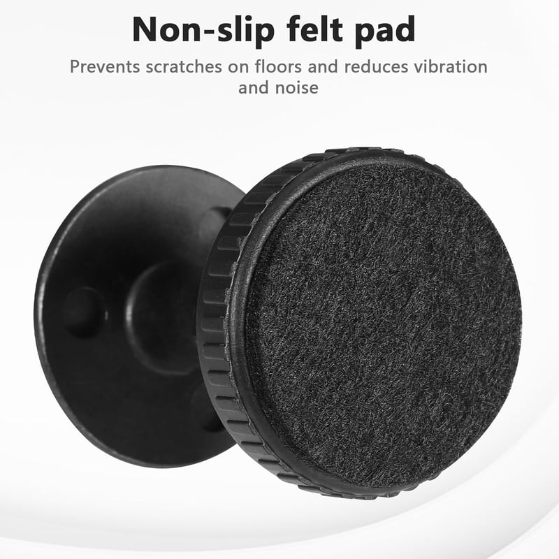 Zocipro Állítható Bútorláb Szett 4 db, 27-45 mm Magasság Állítható Fekete Láb 3M Ragasztóval Asztal Szekrény Bútor