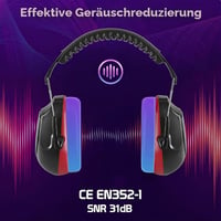 Zocipro chrániče sluchu SNR 34 dB, skladateľné slúchadlá s potlačením hluku na prácu, stavbu, autizmus a streľbu 4
