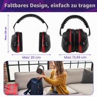 Zocipro chrániče sluchu SNR 34 dB, skladateľné slúchadlá s potlačením hluku na prácu, stavbu, autizmus a streľbu 2