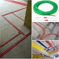 Zocipro Kábelhúzó Segédeszköz 20m Húzódrót 2 Vezetőrugóval φ4mm Kábelfektető Szalag Üres Csövekhez Zöld 8