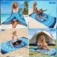 Zocipro utierka z mikrovlákna na pláž 180x90 cm – Veľký rozmer, odolná voči piesku, rýchloschnúca a ľahká – Na pláž, k bazénu a na cesty – Unisex 3