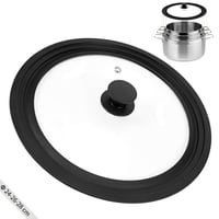 Univerzálna pokrievka na panvicu Zocipro 24-26-28 cm, sklenená pokrievka na panvicu 1