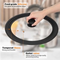 Univerzálna pokrievka na panvicu Zocipro 24-26-28 cm, sklenená pokrievka na panvicu 4