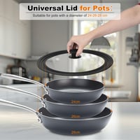 Univerzálna pokrievka na panvicu Zocipro 24-26-28 cm, sklenená pokrievka na panvicu 2