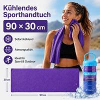 Sada chladiacich uterákov Zodight 2 ks, okamžite chladiaci ľadový uterák, priedušná sieťovina, absorpcia potu, fitness, joga, golf, beh, leto, sivá 3