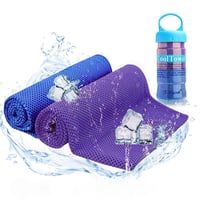 Sada chladiacich uterákov Zodight 2 ks, okamžite chladiaci ľadový uterák, priedušná sieťovina, absorpcia potu, fitness, joga, golf, beh, leto, sivá 1