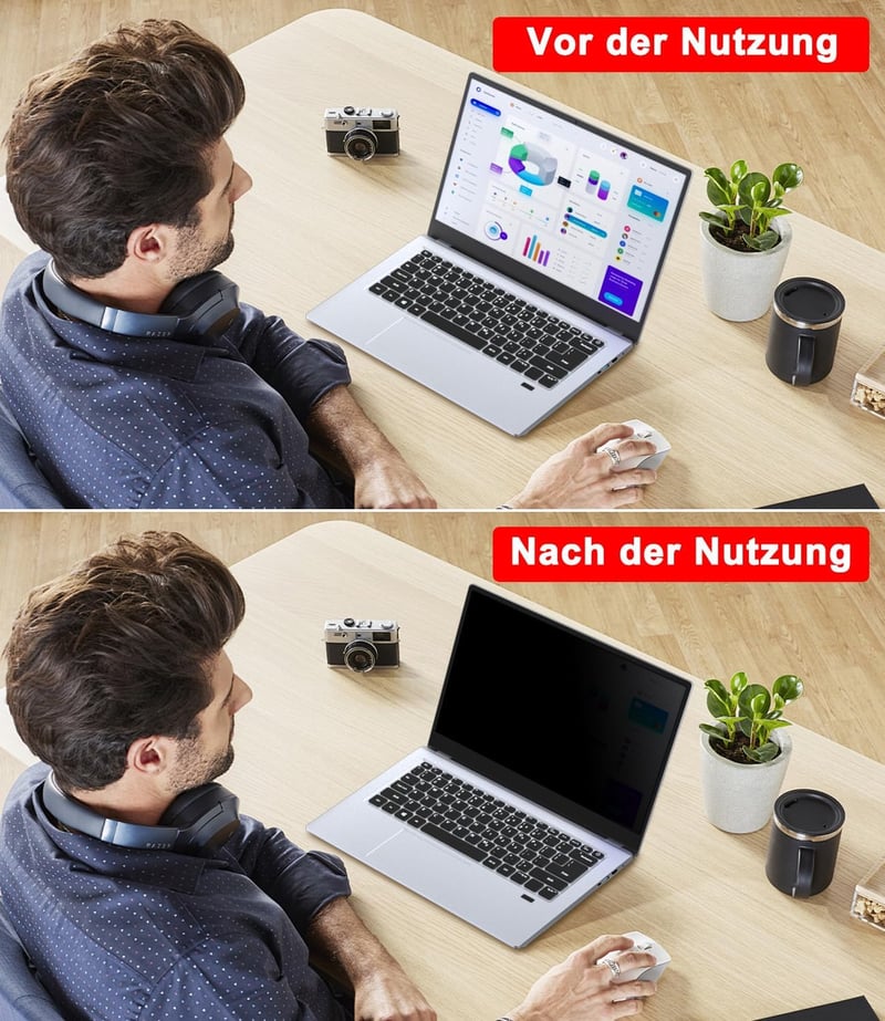 ZOEGAA 14" 360° Laptop Adatvédelmi Fólia 16:9 Kékfény Szűrő Anti-Glare