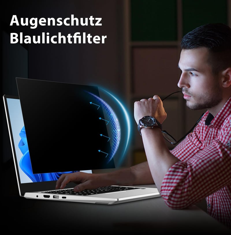ZOEGAA 14" 360° Laptop Adatvédelmi Fólia 16:9 Kékfény Szűrő Anti-Glare