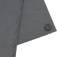 ZOENHOU 8 db fekete téglalap alakú pala tálaló lap 25 x 12 cm, szerviz tál alátét szusihoz és sajt kínáláshoz 5