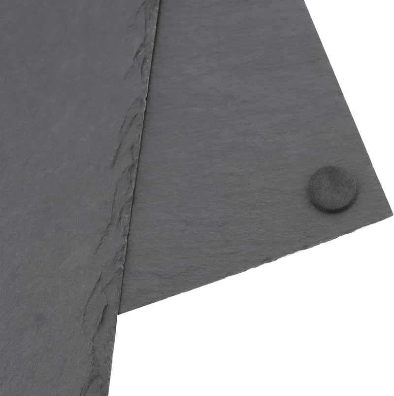 ZOENHOU 8 db fekete téglalap alakú pala tálaló lap 25 x 12 cm, szerviz tál alátét szusihoz és sajt kínáláshoz