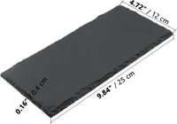 ZOENHOU 8 db fekete téglalap alakú pala tálaló lap 25 x 12 cm, szerviz tál alátét szusihoz és sajt kínáláshoz 2