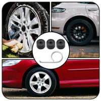 ZoeTekway 17 mm krytky na skrutky kolies 20 ks, protikrádežové krytky, puklice na disky kolies, kompatibilné s VW Golf Passat Beetle a Audi, čierne 5