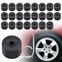 ZoeTekway 17 mm krytky na skrutky kolies 20 ks, protikrádežové krytky, puklice na disky kolies, kompatibilné s VW Golf Passat Beetle a Audi, čierne 1