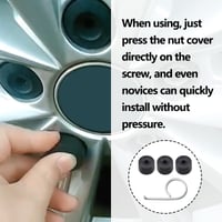 ZoeTekway 17 mm krytky na skrutky kolies 20 ks, protikrádežové krytky, puklice na disky kolies, kompatibilné s VW Golf Passat Beetle a Audi, čierne 6