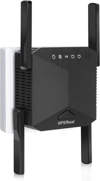 zoeyzoey 1200 Mbps WiFi erősítő, Dual Band WLAN repeater 5GHz és 2.4GHz, WPS funkcióval 1