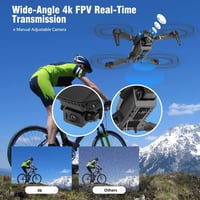 Zoeyzoey Összecsukható Drón HD 1080P Kamerával, Hosszú Repülési Idő, RC Quadcopter Táskával 6