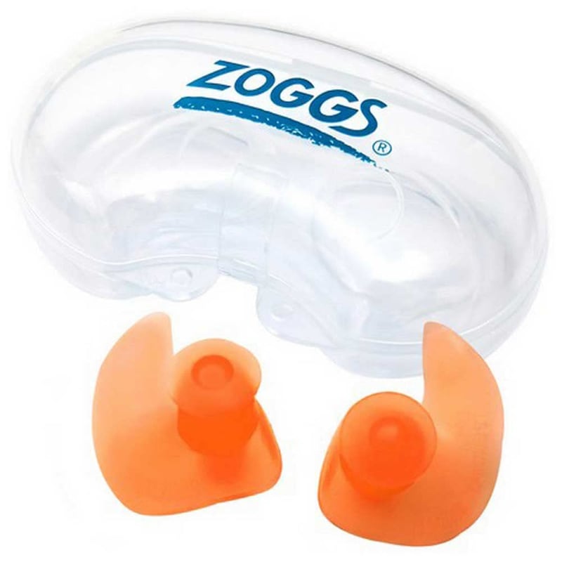 Plavecké štuple do uší pre deti Zoggs Aqua Plugz Junior, oranžové, pre deti od 6 do 14 rokov