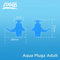 Zoggs Aqua Plugz opakovane použiteľné silikónové štuple do uší na plávanie, 14+ rokov, rôzne farby 3