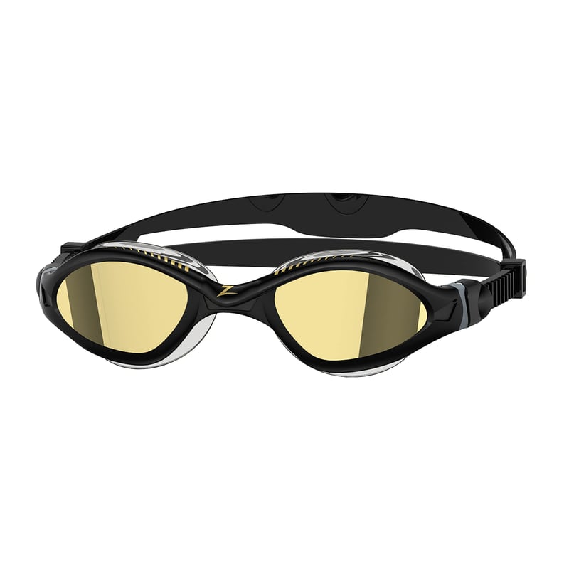 Ochelari de înot Zoggs Tiger LSR+ Titanium pentru adulți - Regular Fit, protecție UV, tratament anti-aburire, curea cu reglare rapidă