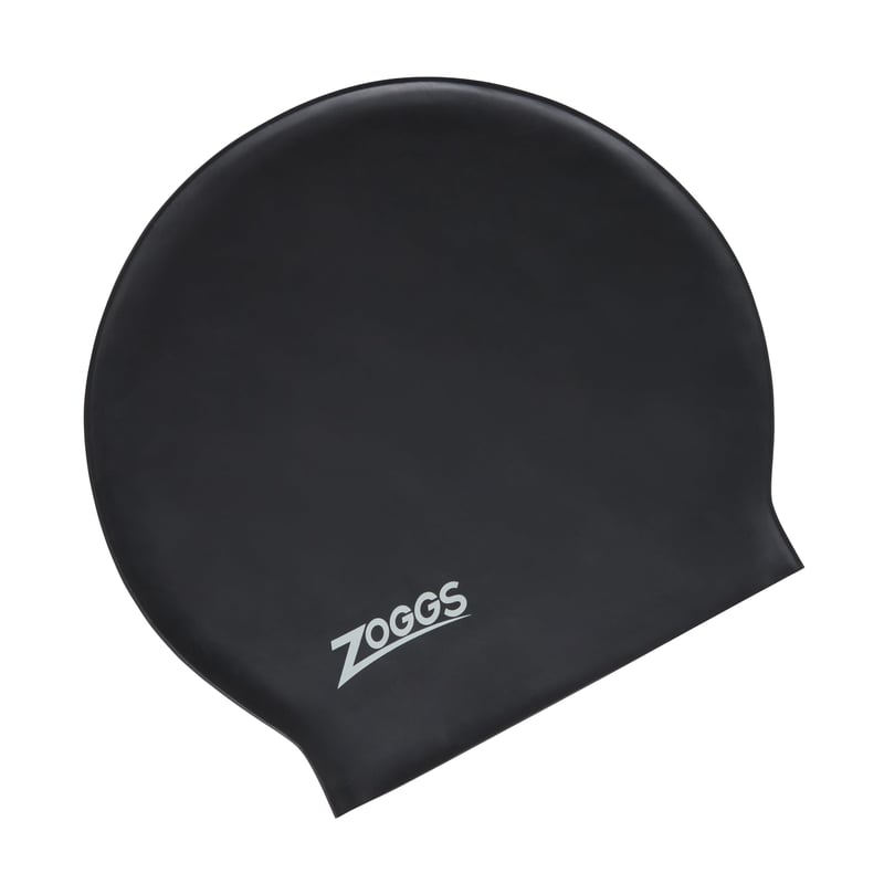 Zoggs Unisex latexová plavecká čiapka na dlhé vlasy – čierna, univerzálna veľkosť