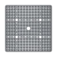 ZOKBOM protišmyková sprchová podložka 70x70 cm priehľadná sivá – štvorcová kúpeľňová podložka z PVC s prísavkami, rýchloschnúca, bez BPA 8