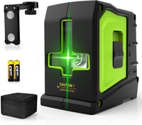 Zokoun GF120 Német Zöld Vonallézer Szintező - 360° Vízszintes és Függőleges Mérés, 5200mAh USB Tölthető Akkumulátor, Távirányítóval, Fém Ház 1
