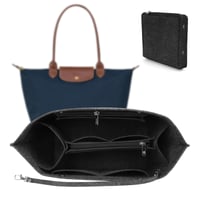 ZOLGINAH organizator za torbu Longchamp Le Pliage veličine M, od filca, tamnosive boje, višenamjenski organizator za ručnu torbu velikog kapaciteta, 26x23x13 1