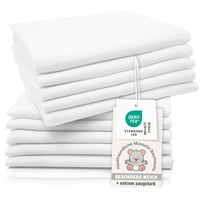 ZOLLNER 10 komada tetra pelena 70x70 cm, bijele, mekane i super upijajuće, perive na 95°C 1
