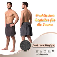 Pánsky saunový kilt ZOLLNER vo viacerých farbách s elastickým pásom na suchý zips, veľkosť L/XL 2