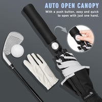 ZOMAKE Szélálló Golf Esernyő Automata Nyitás-Zárás Férfiaknak Nőknek 3