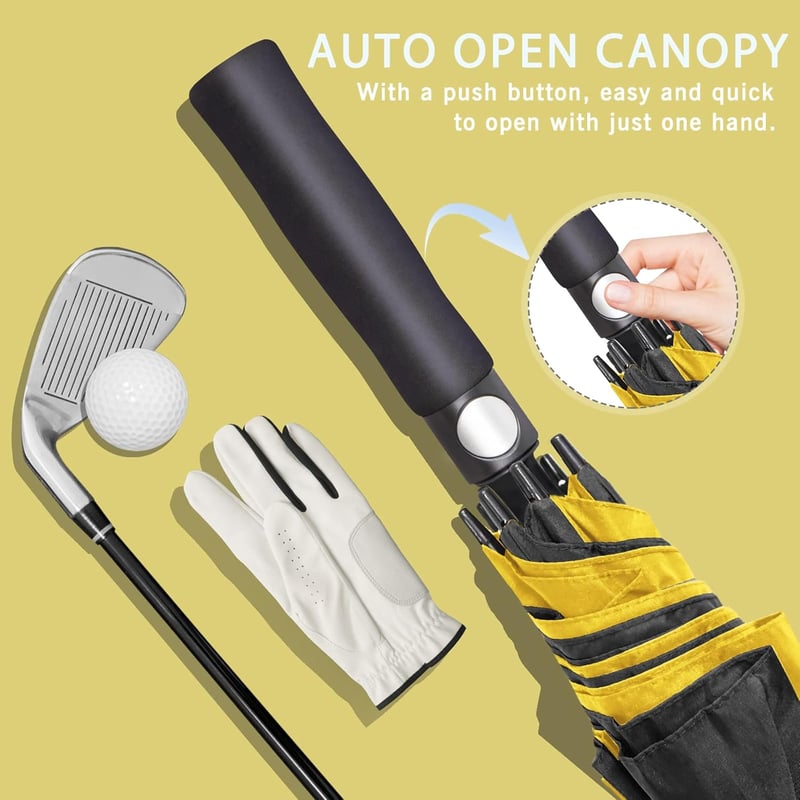 ZOMAKE Szélálló Golf Esernyő Automata Nyitás-Zárás Férfiaknak Nőknek