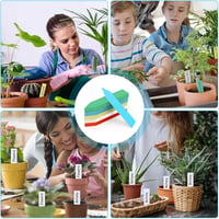 Zommke 100 db Növénycímke Kerthez, Időjárásálló Műanyag Növénytábla 10x2cm 7