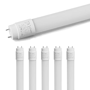 ZONE LED 5 ks LED žiarivka T8 60 cm studená biela 6500K 1120 lúmenov G13 7W náhrada za 18W so štartérom