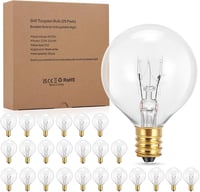 ZONJIE G40 LED Izzó Kültéri 25db E12 Foglalat Meleg Fehér Dekorációs Fényfüzér 1